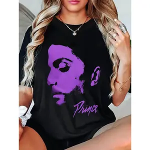 Purple Rain T Shirt Prince The Revolution - Vintage Prince Purple Rain T-shirt Novelty Graphic T Shirt funny tshirt Undershirts Tees Casual Streetwear Classic Plain Men's Women Cotton Moisture Wicking Short Sleeve Crew Neck