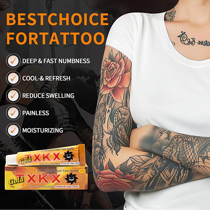 TXKX 4Pack Tattoo Cream Fast Numbing Topical Anesthesia Cream Gentle Non Irritating Super Fast Numb for Tattoo Enthusiasts