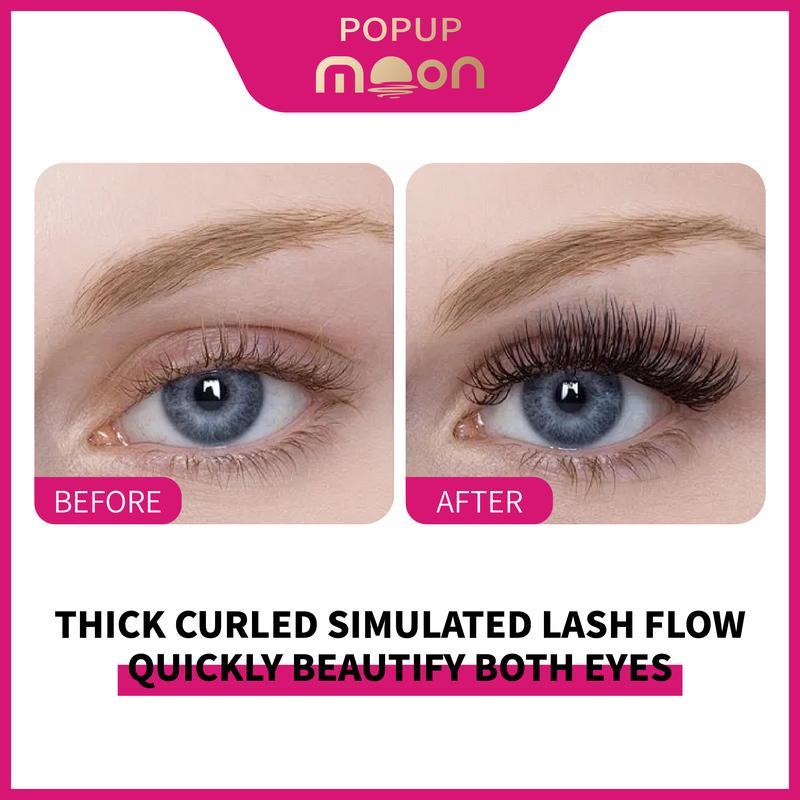 DIY Eyelash Extension Kit-280 Pieces-Long Lasting & Waterproof-Beginner Friendly-Natural Look-Fluffy-3D-D Curl-Cosmetic Makeup