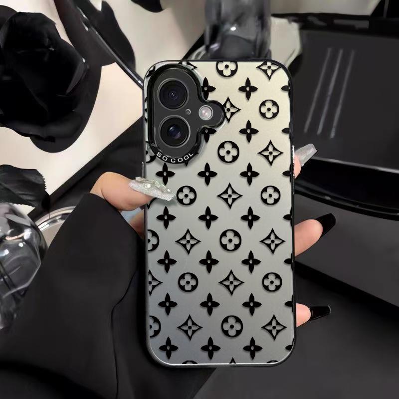 Classic Floral Patterns TPU Laser Craft Phone Case for iPhone 17 16 15 14 13 12 11 Anti-Drop Protective Cover