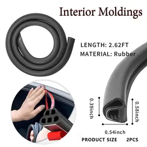 Rubber sealing strips suitable for the door edges of all car models, waterproof and soundproof, applicable to Tesla, Honda, Mercedes-Benz, BMW, Toyota and other models.