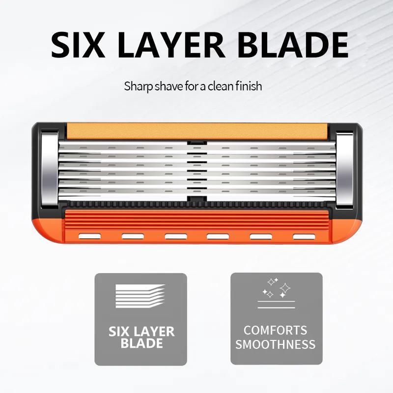 Men's Razor Blade Replacement, 24/48pcs Razor Blade & 1 Count Handle, Sharp Handheld Razor Blade, Men's Care Product for Daily Use, Head Shaver