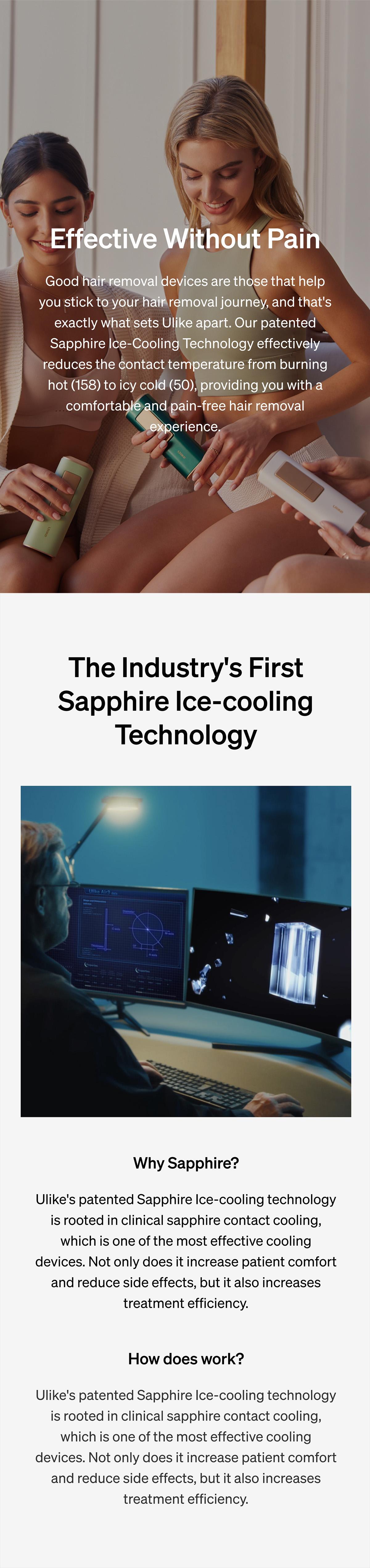 Ulike Air+ Laser Hair Removal for Women & Men - IPL Hair Remover with Ice-Cooling System for Long-Lasting Results, Flat-Head Window for Body & Face, Comfortable Home Use, Manual Epilator, TikTok Shop Exclusive