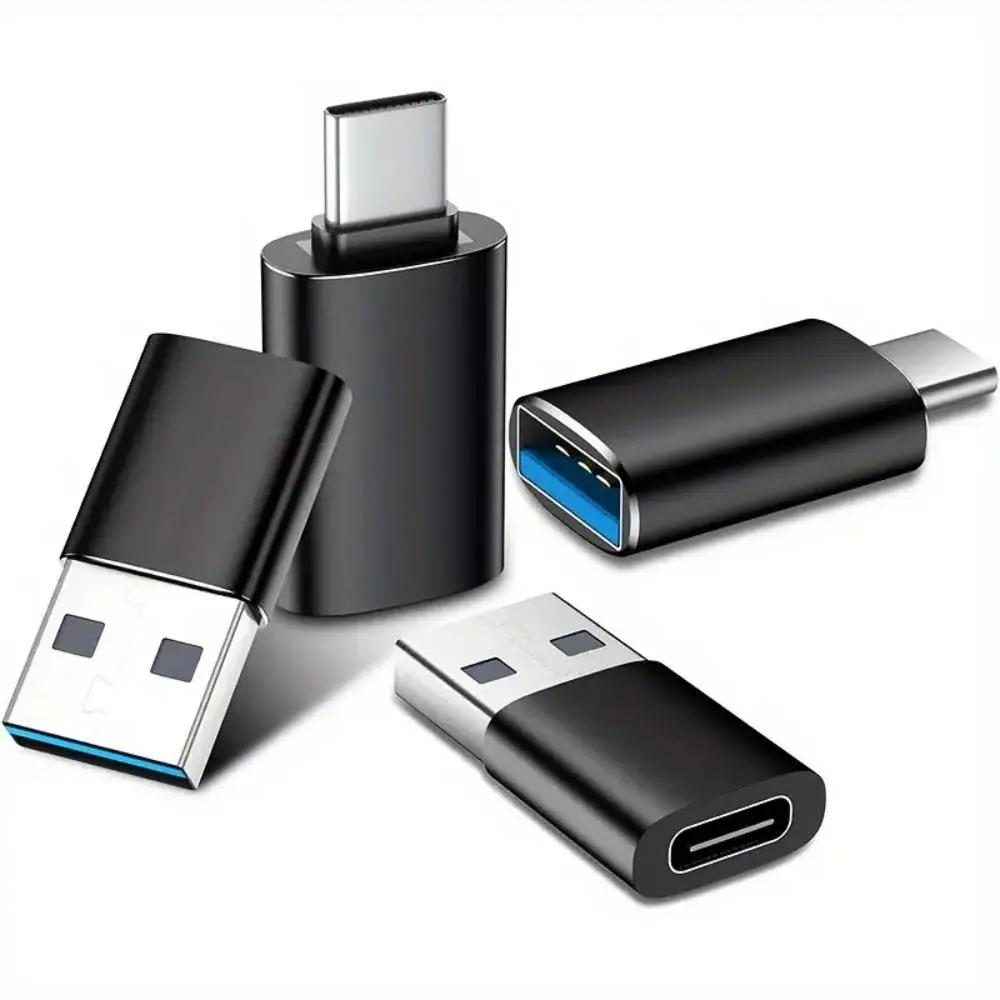 USB Female To USB C Male OTG Adapter, 2pcs Type C Female To A Male Charger Converter, Fast Charging, Seamless Charging, Charging, Phone For AirPods, Portable, Compact, Transformation Adapter, Effortless, Aluminum Alloy, Durable, Instant