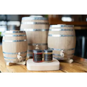 1 - 20 Liter Oak Wood Vinegar Barrels for Aging Vinegars, Extracts, Hot Sauces & More