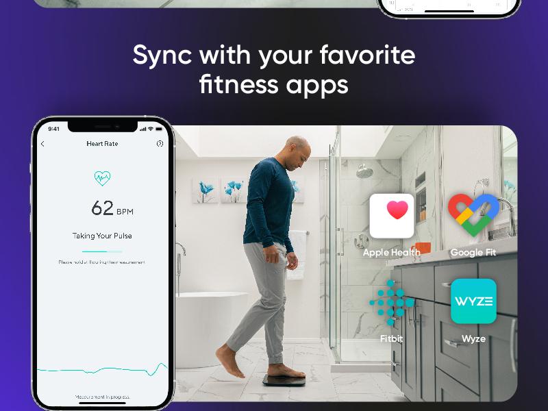 Wyze Scale X — Bluetooth Smart Weight Scale w/ ITO Glass for Body Composition Measurements (Weight Loss, BMI, Fat, Water, Muscle Mass etc.)