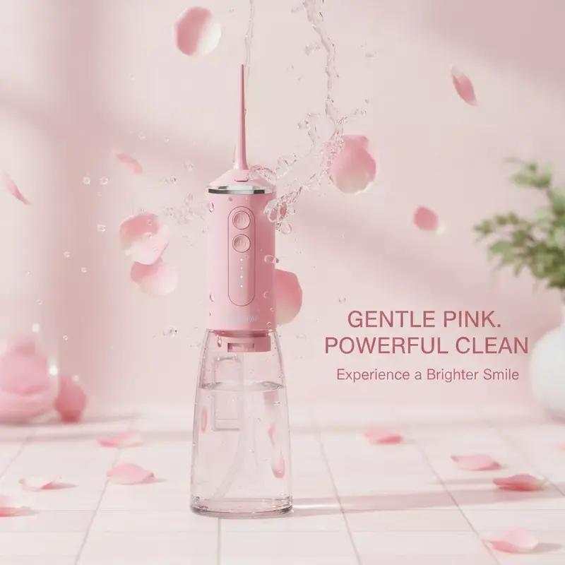 LINKEVAP 360ML Water Flosser for Teeth – Cordless Oral Irrigator with 4 Modes & 4 Tips, IPX7 Waterproof, Quiet Design, Portable Teeth Cleaner for Home & Travel