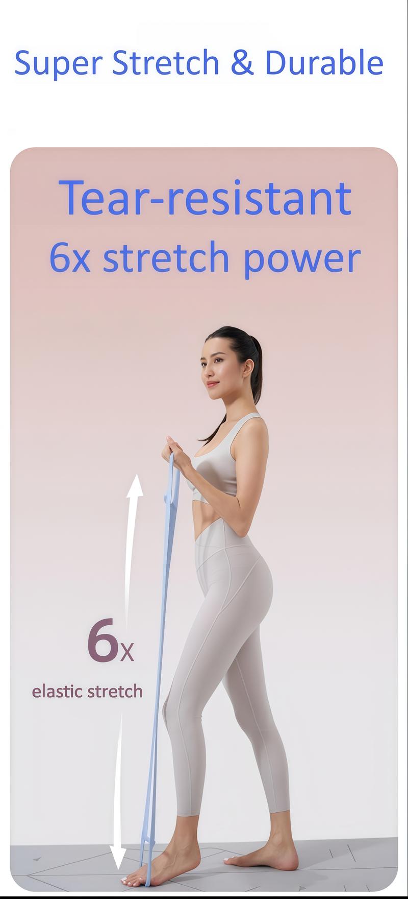 VibeGear 3-in-1 All-in-One Bands Resistance Bands Figure 8 Exercise Bands for Women TPE Material Arm & Chest Expander for Home Gym Yoga Muscle Toning Stretching Gear