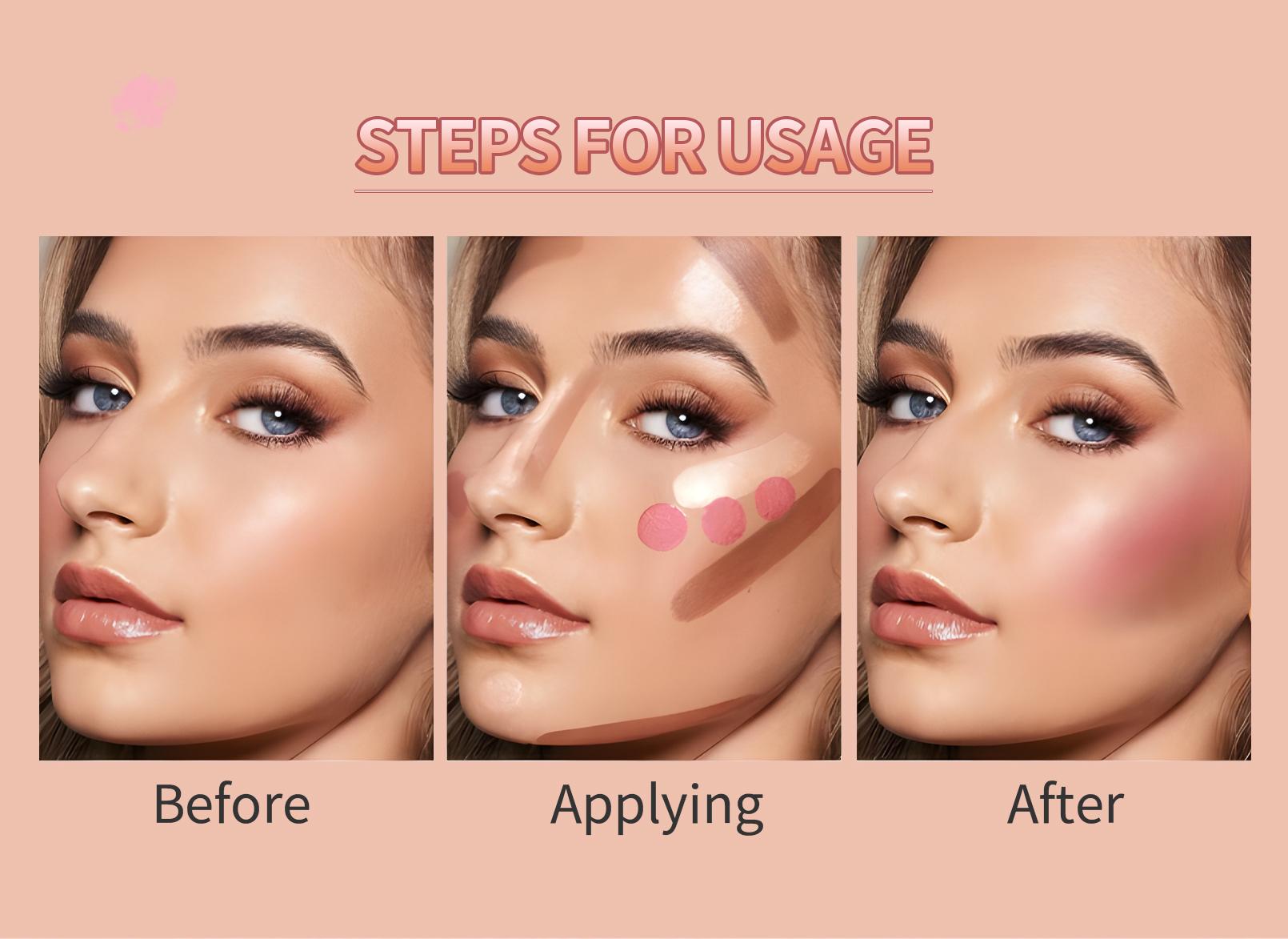 Makeup Face Brown Bronzer Contour Stick Contouring Bronzer Stick Highlighter Brightening Blusher Stick Rouge Cream Concealer Pen