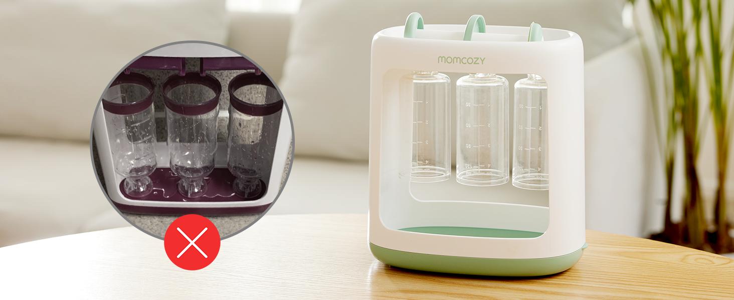 Momcozy Baby Food Maker for Puree Food Storage, Precise Capacity Squeeze Station,  No Food Splashing,Baby Essentials, with 5pcs Reusable Storage Bags