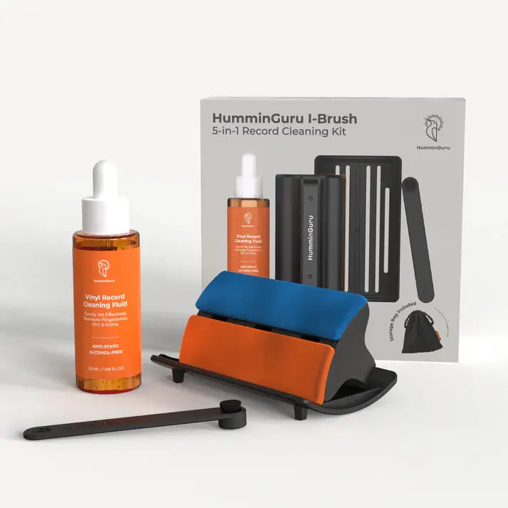 HumminGuru I-Brush 5-in-1 Record Cleaning Kit with Pad for Camera Care Electronics