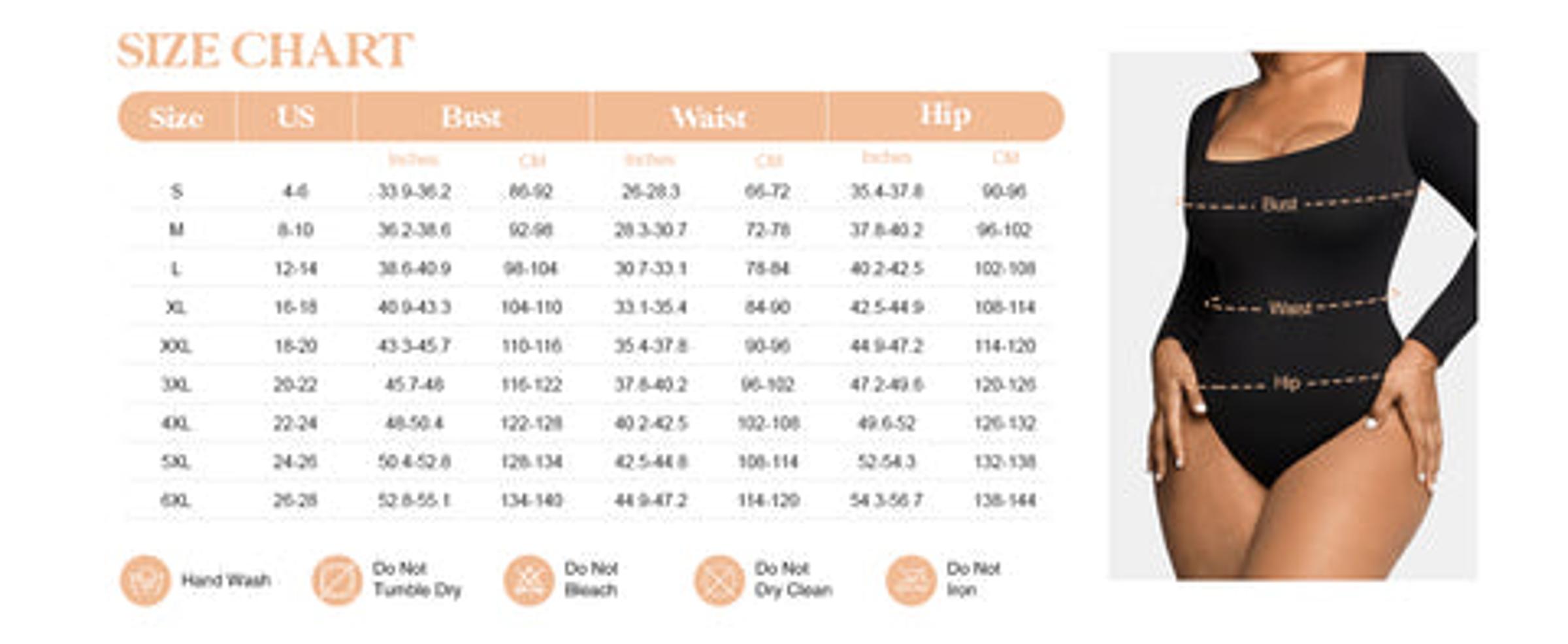 Popilush The Shapewear Bodysuit Long Sleeve Square Neck Shapewear Bodysuits Womenswear Tops Lady  Comfort