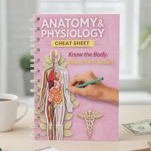 Anatomy and Physiology Cheat Sheet, A&P Nursing Study Guide, Human Anatomy Notes and Reference Book, Essential Nursing School Learning Resource, 110 Pages