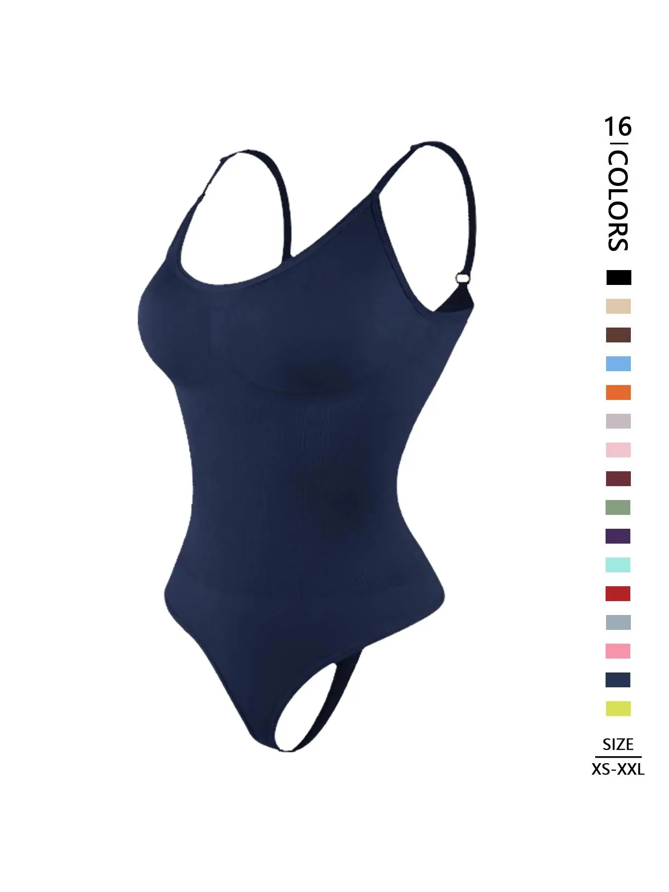 Women's Solid Color Adjustable Strap Compression Body Shapewear Bodysuit, Tummy Control Butt Lifting Shaper, Women's Shapewear for All Seasons, Womenswear