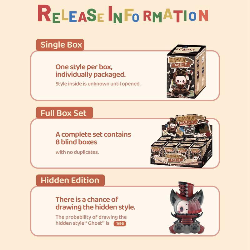 LUCKY EMMA Secret Forest Blizzard Manor Lodge Series Blind Boxes, Trendy Toy Creative Figurine Decorations