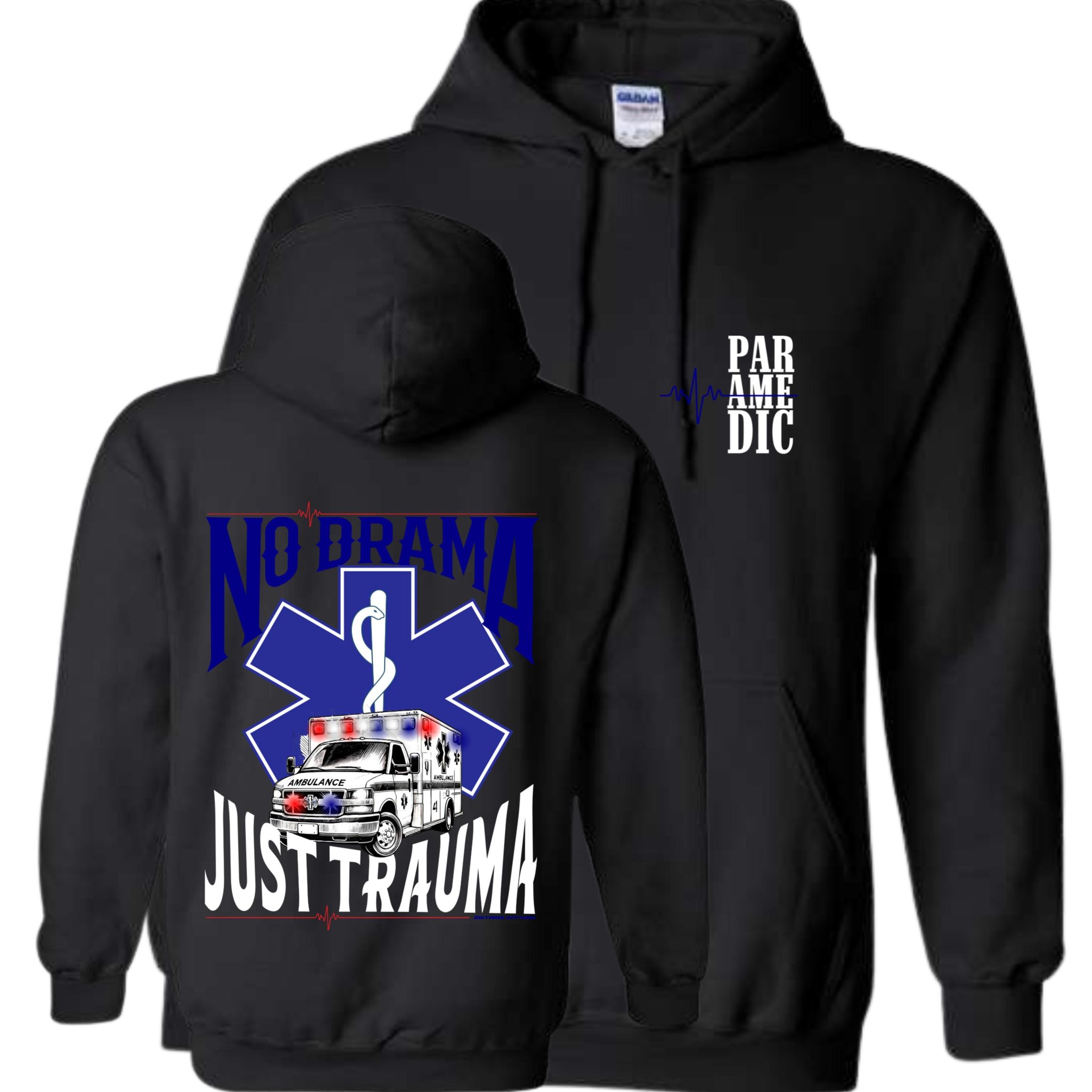 First Responder Hoodie - Comfortable Casual Cotton - Unisex - Long Sleeves - Designed for Police, EMS, Firefighters & Corrections Fit Womenswear, menswear - hooded sweatshirt Pullover Fitted