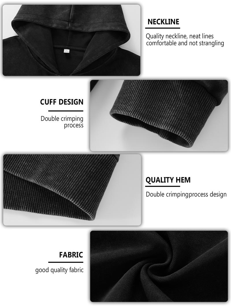 CCCMAI Cardigan hoodie men's hooded casual outdoor warm men's jacket American solid color zipper hoodie college style simple fashion versatile