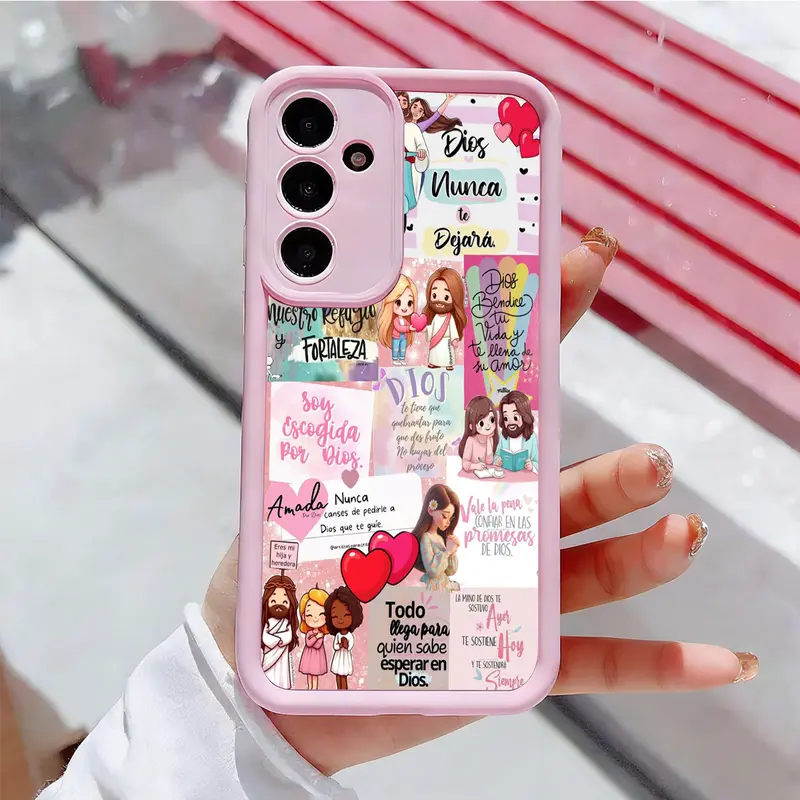 Cartoon Jesus Character Smartphone Case for Boys - Protective, Shockproof, Skin-Friendly Soft Cover with Enhanced Camera Protection, Flash Accessories, Wireless-Compatible Fit for Samsung Galaxy S21-S26 Ultra Plus A13-A17 A33-A36 A52-A54 Note20ultra, Boy