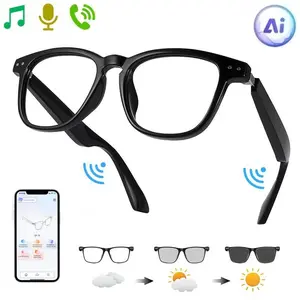 AI smart glasses, blue light blocking, Bluetooth, translation glasses, supports 164 languages, hands-free calling and audio, multi-functional smart sunglasses, unisex, suitable for travel, trade and business occasions.