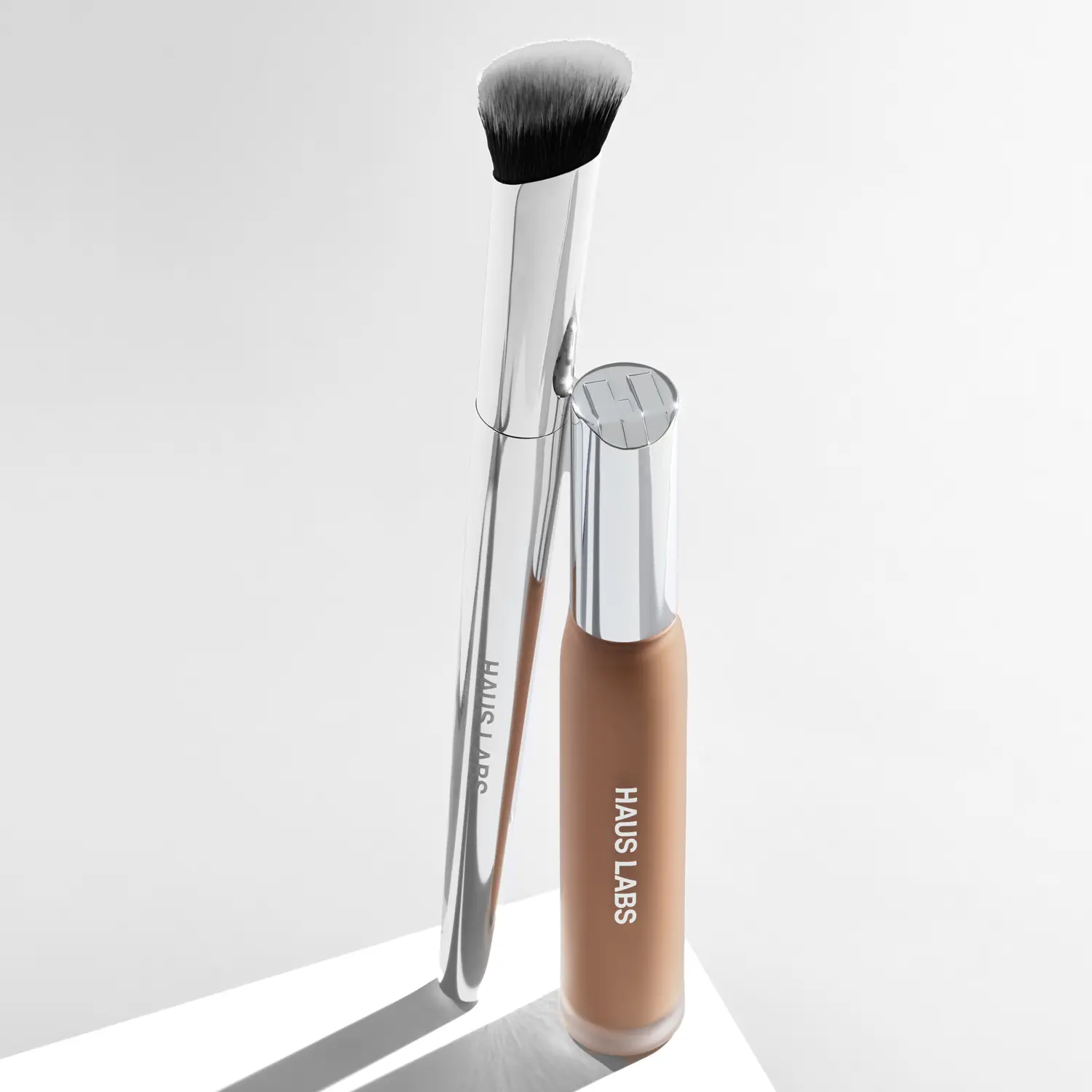 HAUS LABS Concealer + Concealer Brush Duo | Triclone Skin Tech Concealer & Concealer Brush - Medium Coverage Hydrating Longwear Concealer Set