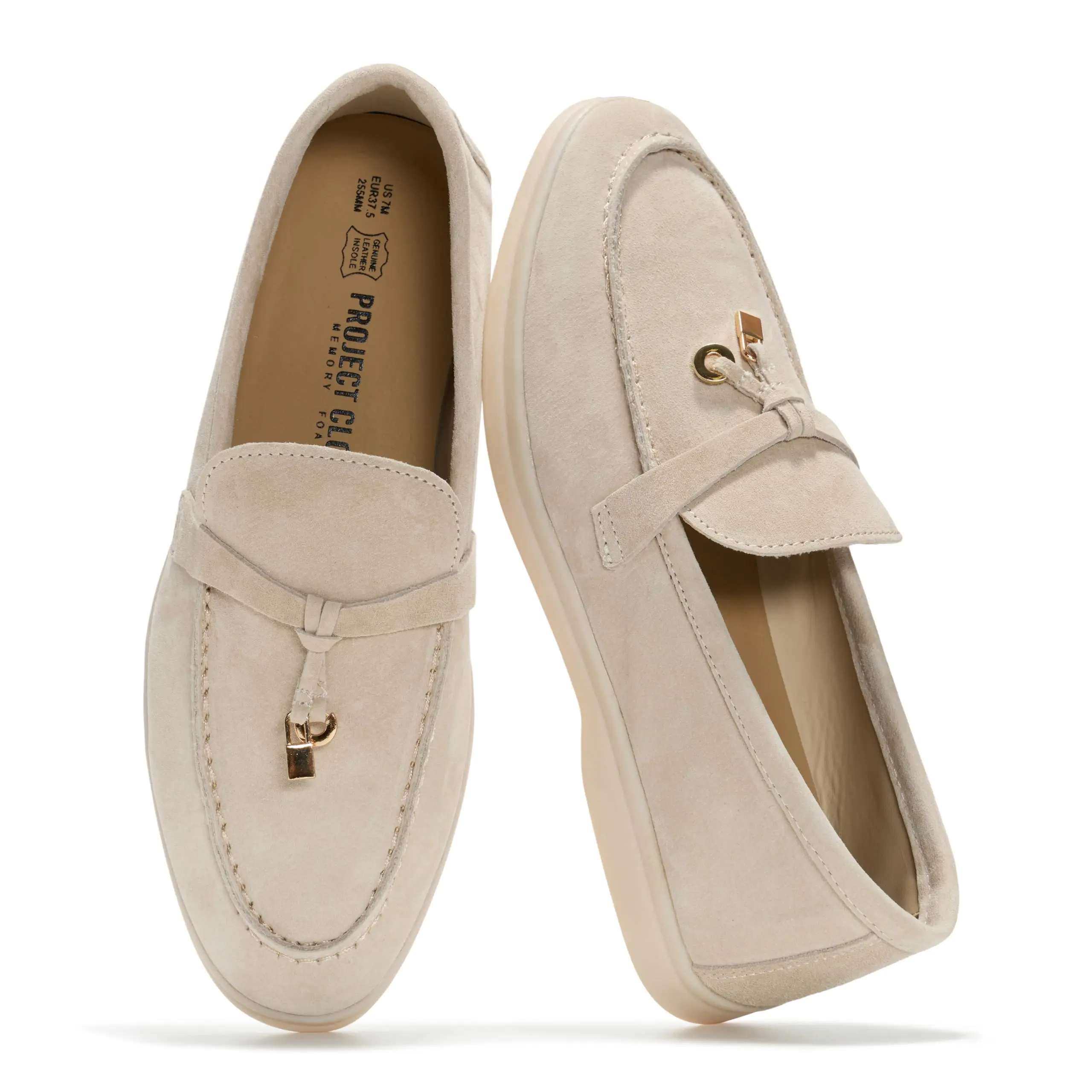 Project Cloud Women's | Moccasins Penny Loafers for Women | Genuine Leather | Memory Foam | Lightweight | Non-Slip - Iris