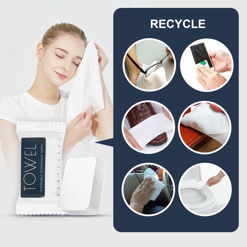 Disposable Compressed Towels Pack of 30 Soft Thick Hygienic for Cleansing Makeup Removal Travel Hotel Stays Daily Use Portable Cotton Towel
