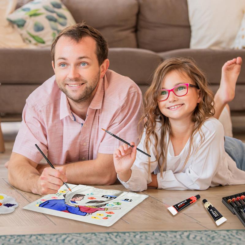 Colorful Acrylic Leather Paint for Shoe Painting- 12 Color Leather Paint for Bag & Wallet Decor, Leather Jacket Care, Crafts DIY & Customizing Leather Projects crayon cerulean Art Supplies coloring supplies