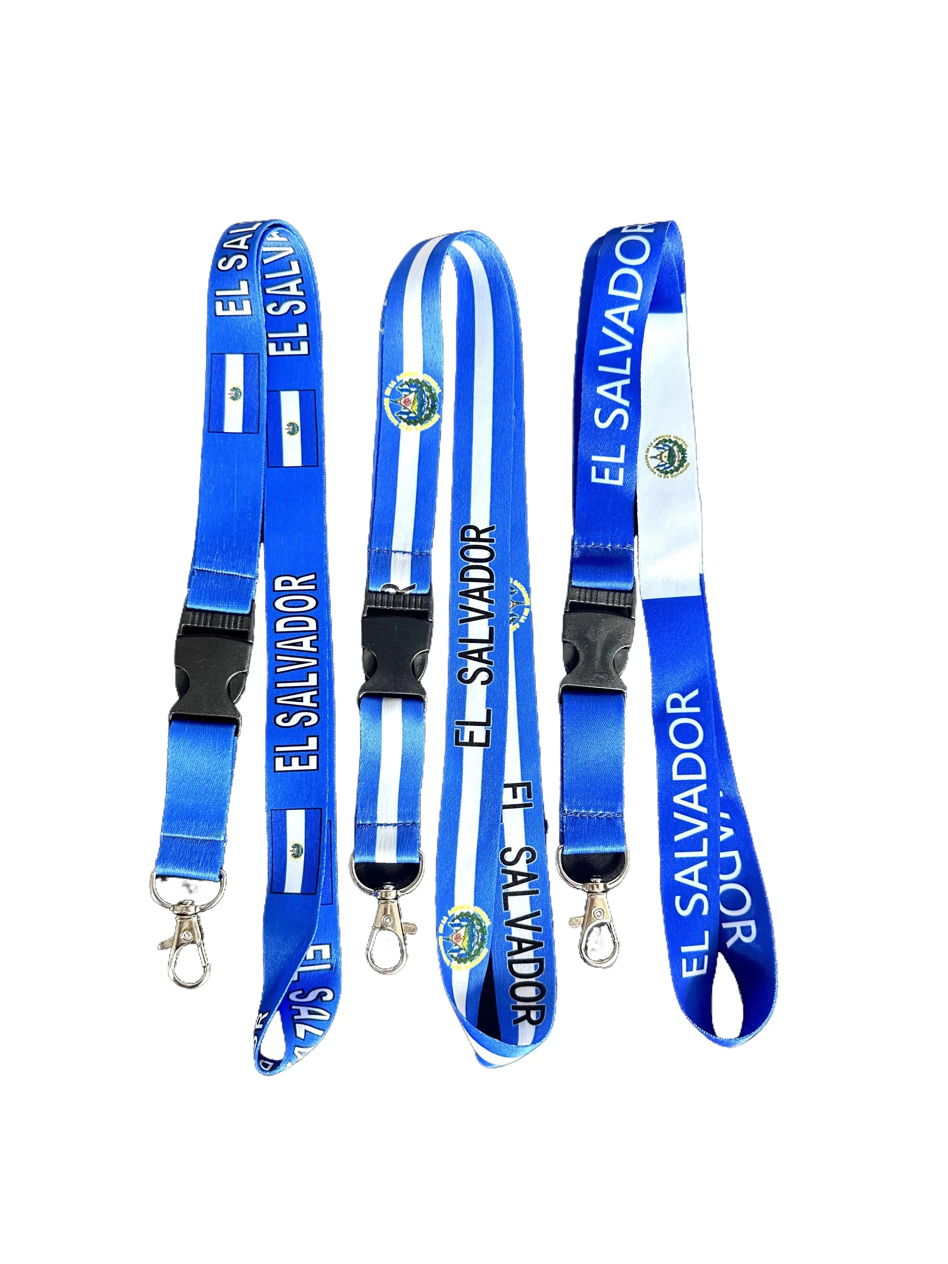 El Salvador Landyard w/ detachable buckle and hook detachable lanyard, Id Badge Holder With Lanyard, Id Card Lanyard