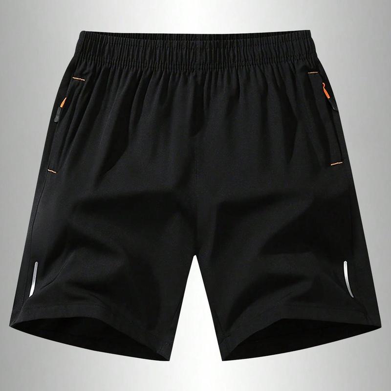 Men's Ultra-Lightweight Running Shorts - Quick Dry Breathable Thin Fabric for Summer Sports Solid Color Textured Wrinkle Resistant Reflective Strips Gym Sport Menswear Beige Plain