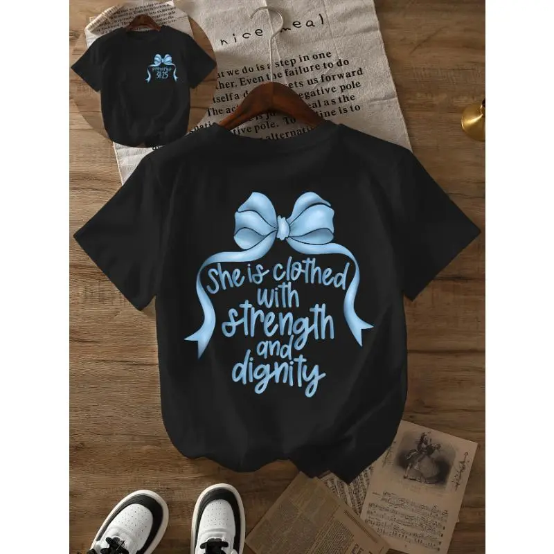 Women's Light Yellow Bible Verse Prayer Graphic Print T-Shirt - 2 ...