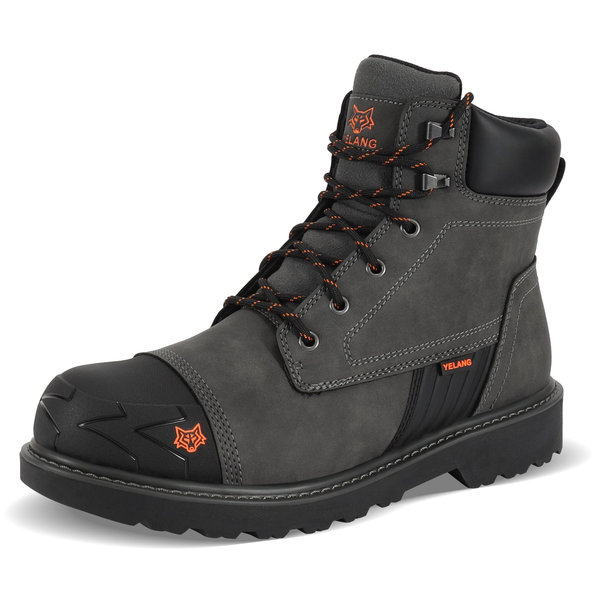 Men's Anti-smash& Anti-puncture Steel Toe Work Boots Fashionable Non-slip Oil-proof&Wear-resistant Work Shoes Lace Up Hight Top Safety Shoes Men's Anti-smash& Anti-puncture Steel Toe Work Boots Fashionable Non-slip Oil-proof&Wear-resistant Work Shoes Lace Up Hight Top Safety Shoes