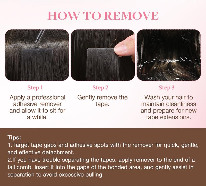 GOO GOO Invisi Edge Tape in Hair Extensions Straight Human Hair, 14inch-24inch 20pcs 50g, Seamless Injected Tape, Virgin Remy Hair, Natural Look