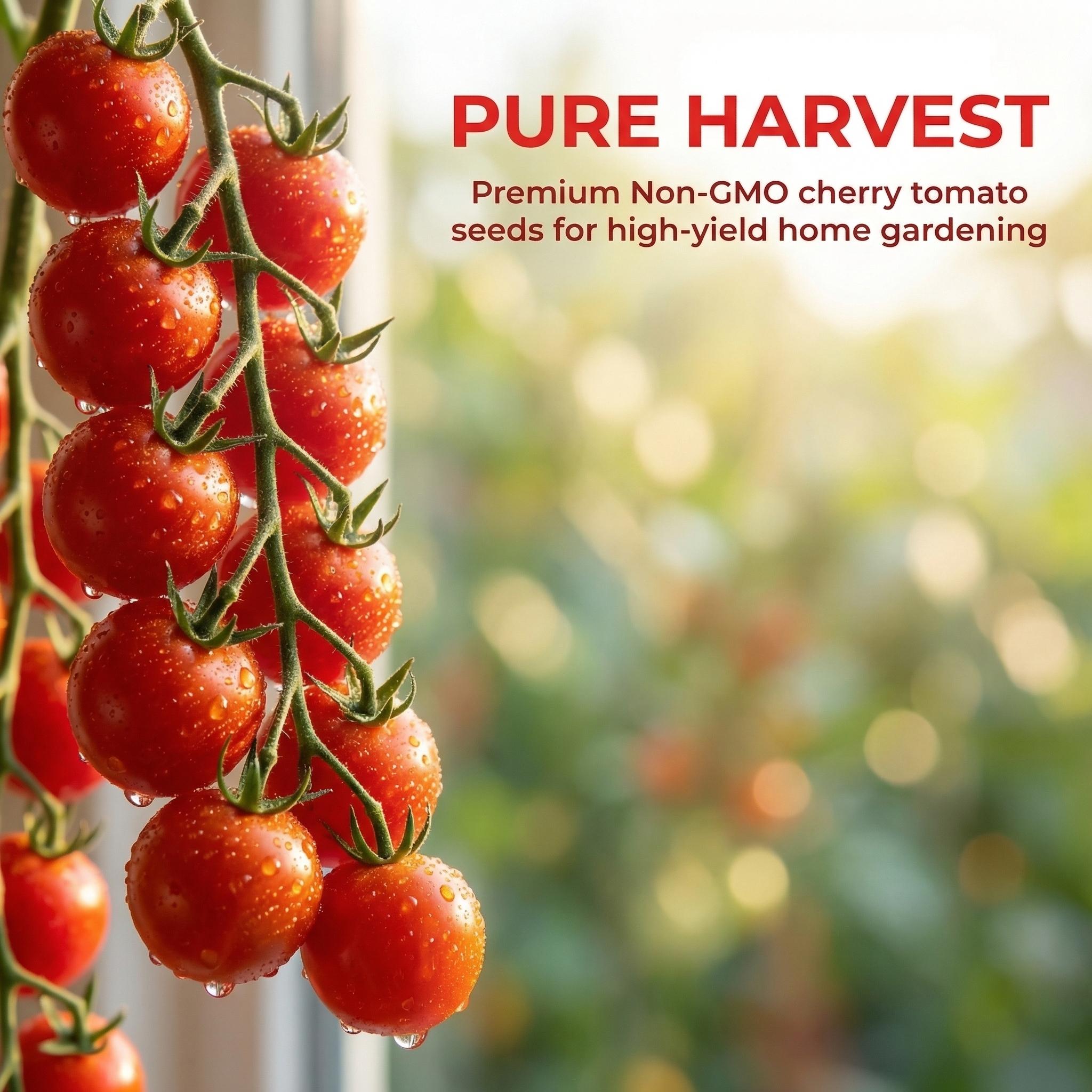 Waterfall tomato seeds, suitable for garden planting. These tomato seeds are suitable for potted, hanging basket, or ground planting, both indoors and outdoors. They are non-GMO vegetable seeds, suitable for home gardens, balconies, and backyards.