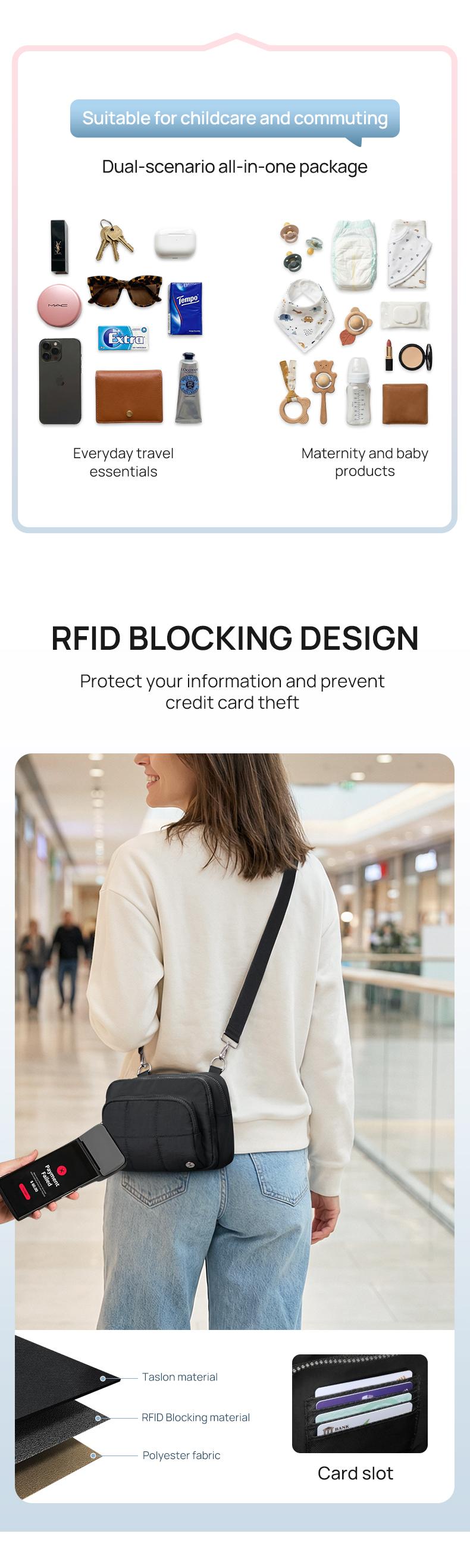 Telena Valentine's Day gift 3-Zip RFID Blocking Fashion Multi-Compartment Puffer Bag Women's Crossbody Bag Machine Washable Waterproof and Abrasion-Resistant ,Mom's travel bag,Travel crossbody bag,Valentine's Day gift for her Telena Valentine's Day gift 3-Zip RFID Blocking Fashion Multi-Compartment Puffer Bag Women's Crossbody Bag Machine Washable Waterproof and Abrasion-Resistant ,Mom's travel bag,Travel crossbody bag,Valentine's Day gift for her