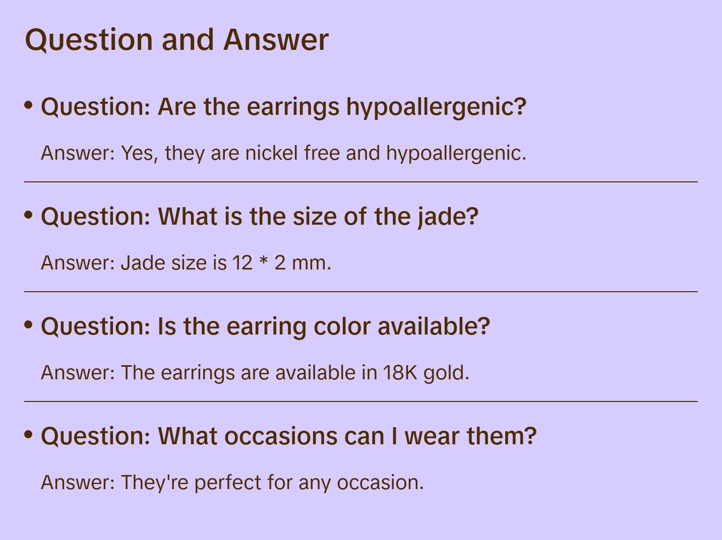 Jade Dangle Chain Stud Earrings