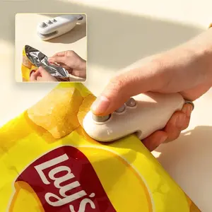Mini snack bag sealing machine,2 in 1 heat USB rechargeable snack bag selaer,plastic Electric bag sealers, keep food fresh. Portable Sealer Picnics.excellent gifts for Christmas and new year，Must-buy on Black Friday