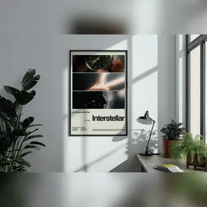 Interstellar, Interstellar Poster, Christopher Nolan Print, Sci-Fi Movie Art, Minimalist Interstellar Wall Decor, Retro Digital Mo Vintage Collage Print