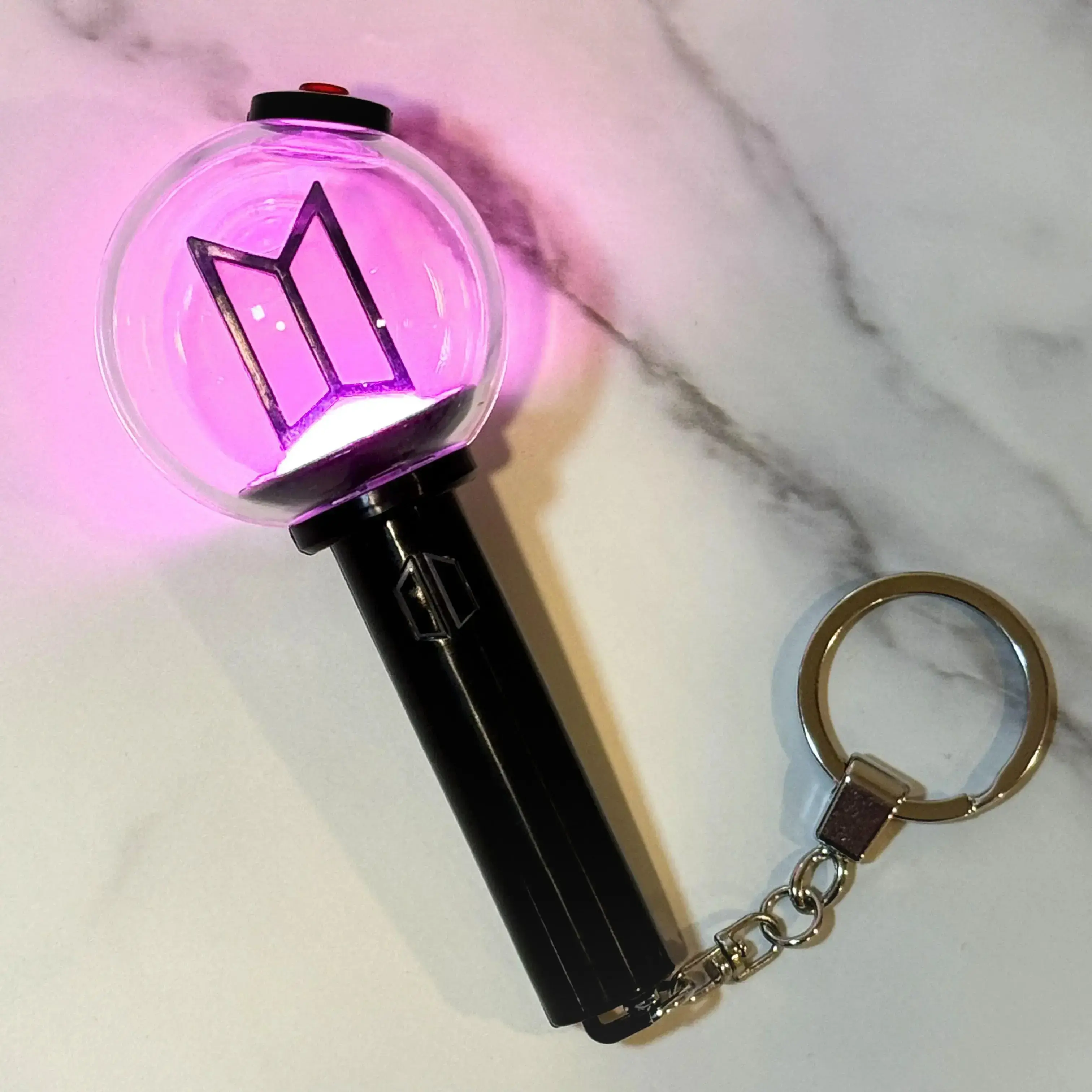 Mini Kpop LED light stick keychain, seven light colors and four modes