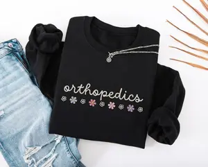 Orthopedic Nurse T-Shirt - Ortho Floral Work Style Gift for Orthopedics Nurse Group and Team