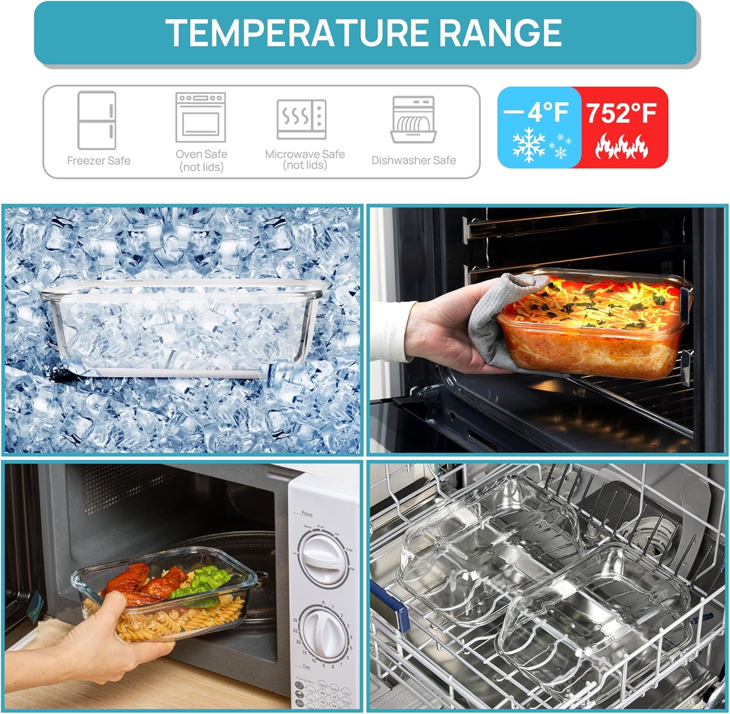 12/18Pack Airtight Glass Food Containers BPA-Free | Microwave/Dishwasher/Freezer/Oven Safe | Kitchen Organizer with Black Gray Utensils 12/18Pack Airtight Glass Food Containers BPA-Free | Microwave/Dishwasher/Freezer/Oven Safe | Kitchen Organizer with Black Gray Utensils