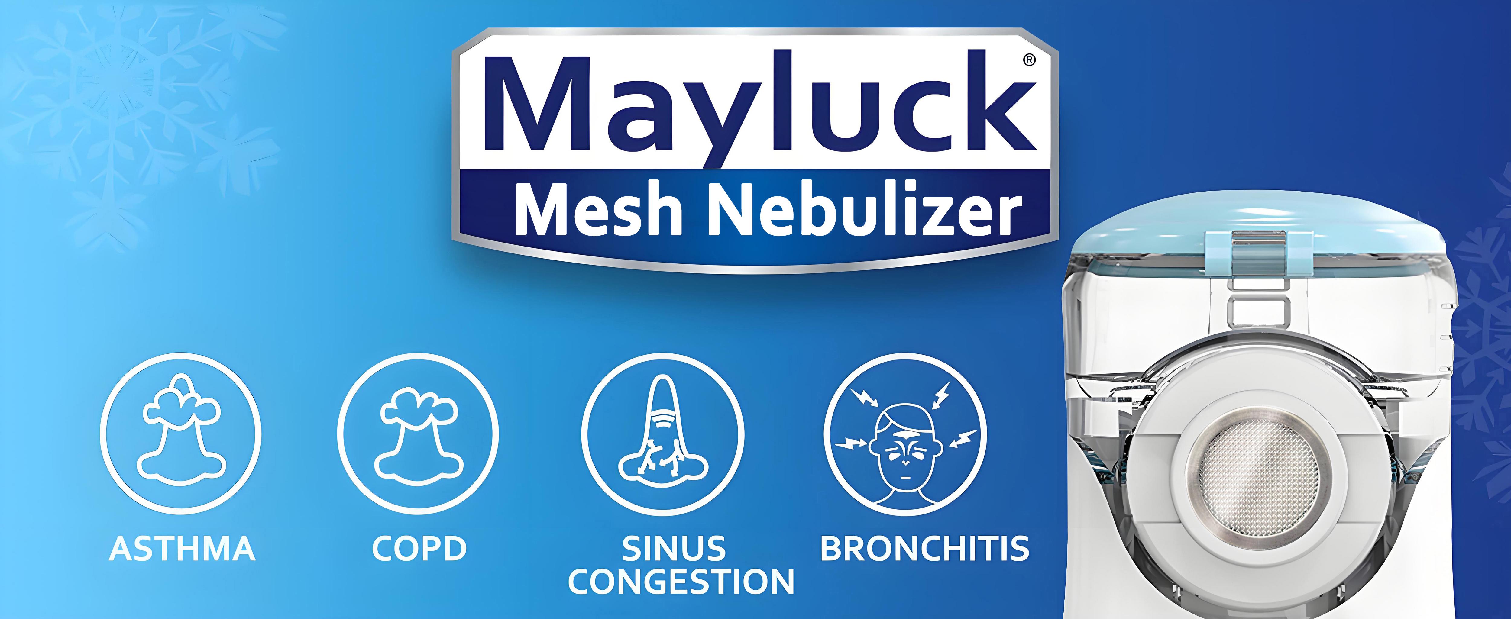 Mayluck Portable Mesh Nebulizer with Auto-Cleaning and Intuitive LED Interface,Handheld Nebulizer for Adults Kids Quiet Operation,Rechargeable Handheld Humidifier for Respiratory Care at Home/Travel