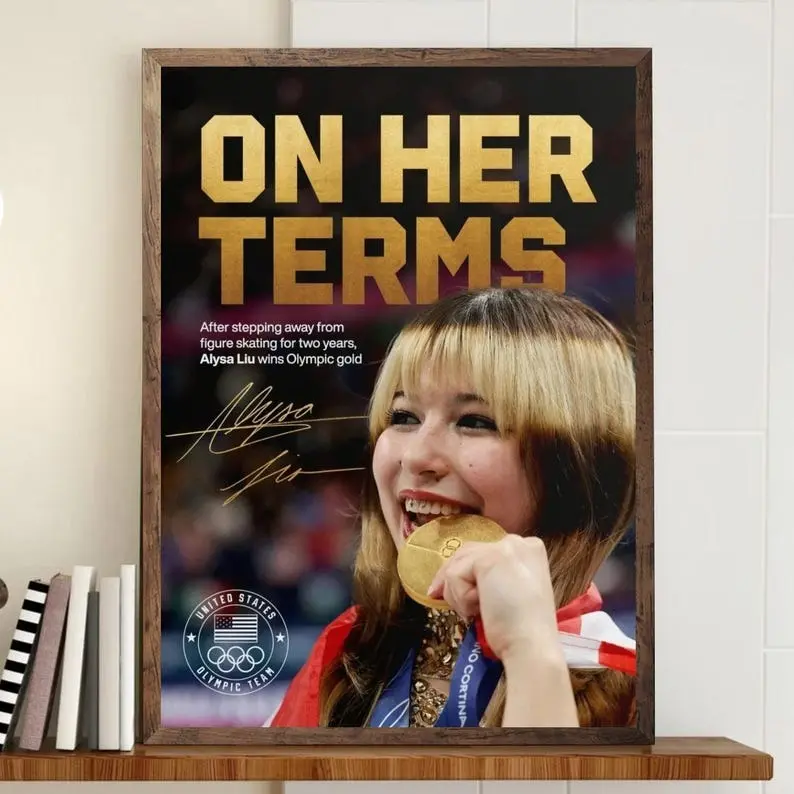 Alysa Liu 2026 Olympic Figure Skating Unframed Paper Poster Print - Team USA Athlete Tube-Packaged Wall Decor, Trendy Aesthetic Wall Display, 12x18/17x17/18x24 in Sizes, Fan Gift for Girls' Kid Rooms