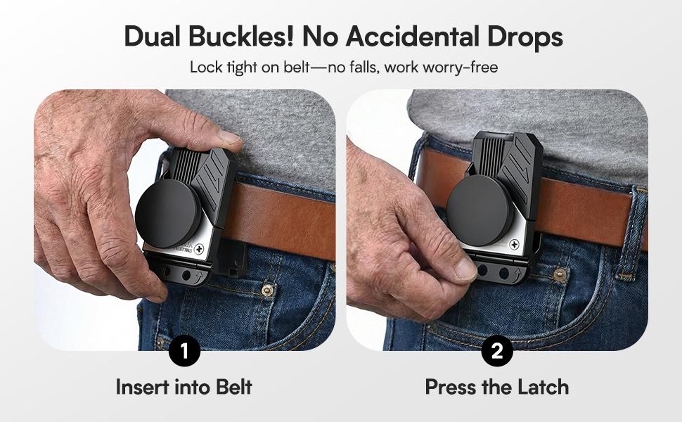 MagMaster Magnetic Tool Holder Strong Clip-On Belt Magnet Holster for Screws Nails Hammer Sockets Pliers Screw Driver Trowel Drill Bit Wrench or Any Magnetic Tools and Hardware Gift for Christmas New Year