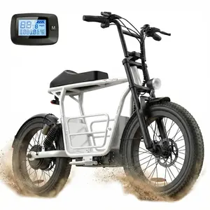 CAROMA 500W Electric Scooter with Seat for Adults, 16" Fat Tire for All Terrain Electric  Scooter, 25Miles Max Range, 20mph Top Speed, Commuter Ebike for Adults&Teens, Motorcycle Style