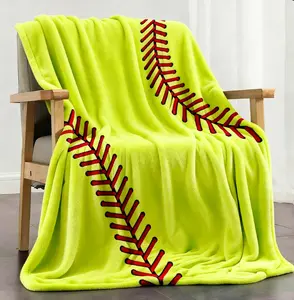 Sport Softball Blanket, Softball Gifts for Boys Girls,  Softball Stuff Gifts for Softball Lover, Soft Fleece Softball Throw Blankets