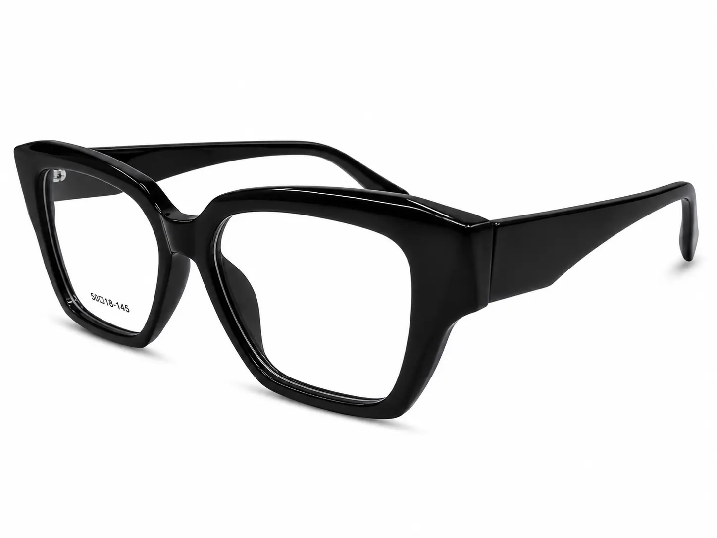 Women's Lightweight Full Rim TR90 Red Square Black Square Women Frame Glasses