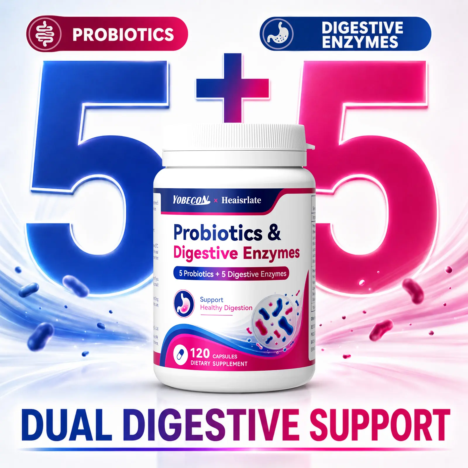 10-In-1 Probiotic & Digestive Enzyme Complex, 60 Servings – Ships From Local Warehouse