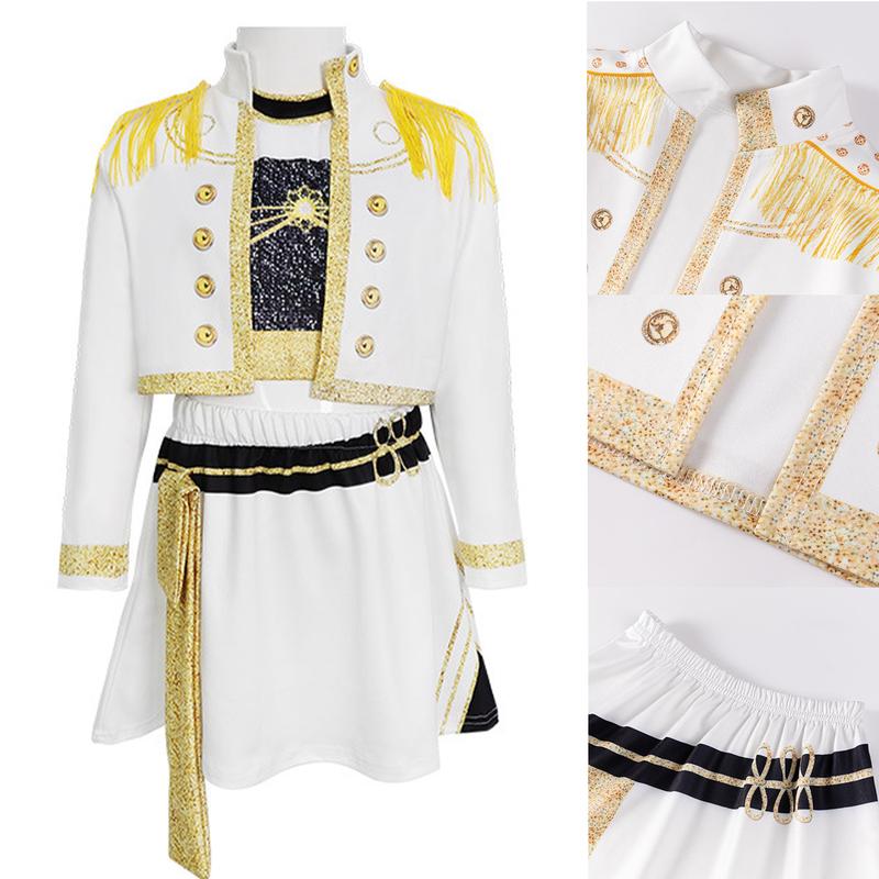 Kpop Demon Hunters Costume Rumi, Halloween Party, K-Pop Demon Hunters Costume Rumi Mira Zoey Outfit Cosplay Accessories, K-Pop Girls Cool Short Sleeve Crop Top Skirt Set, Mira Role Play Costume