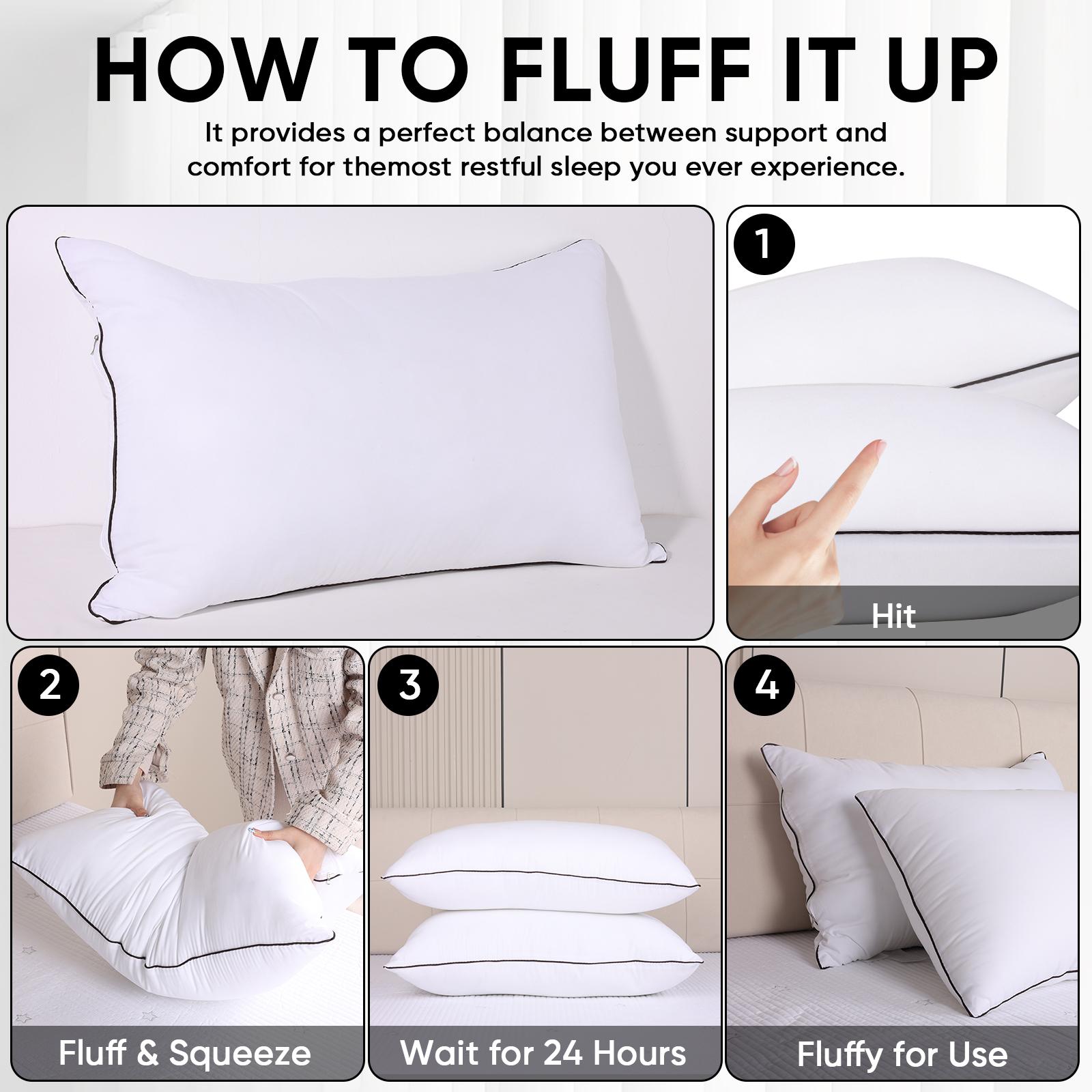 UFIST Luxury Hotel Pillows Set of 2 - Experience 5-Star Sleep with Premium Neck Support, Deep Sleep, Non-Collapsing White Pillows