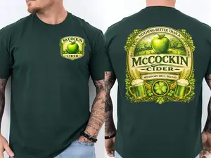 McCockin Cider St Patrick’s Day Edition Irish Double Sided T-Shirt, Unisex Cotton Shirt, Irish Tee, Size S-3XL